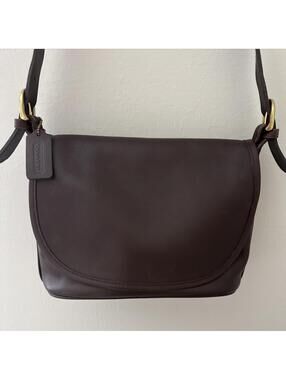 Coach Women’s Fletcher Soho Flap Saddle Bag 4150 Mahogany Leather Vtg 90s